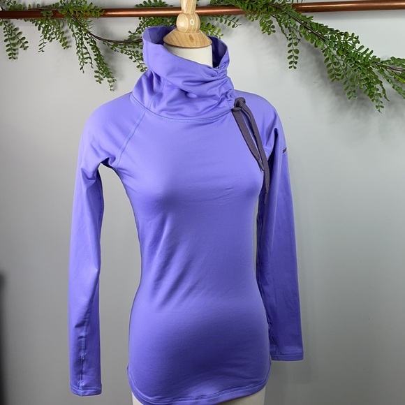 Nike Pro cowl neck lavender running pullover S - Picture 2 of 7